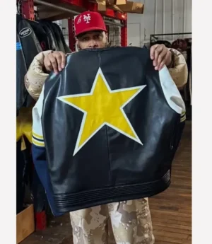 Super Bowl LIX Halftime Show Vanson Star Leather Jacket Mustard